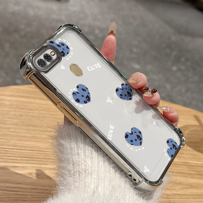 Casing Hp Untuk OPPO A7 OPPO A5s OPPO A12 OPPO A12S A11k Case Leopard print heart Kasing Best Seller