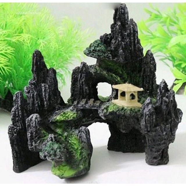 Tebing Mini Aquarium Guangzhou Kecil, Tebing Aquarium, Tebing Aquascape Hiasan Tebing Aquarium,