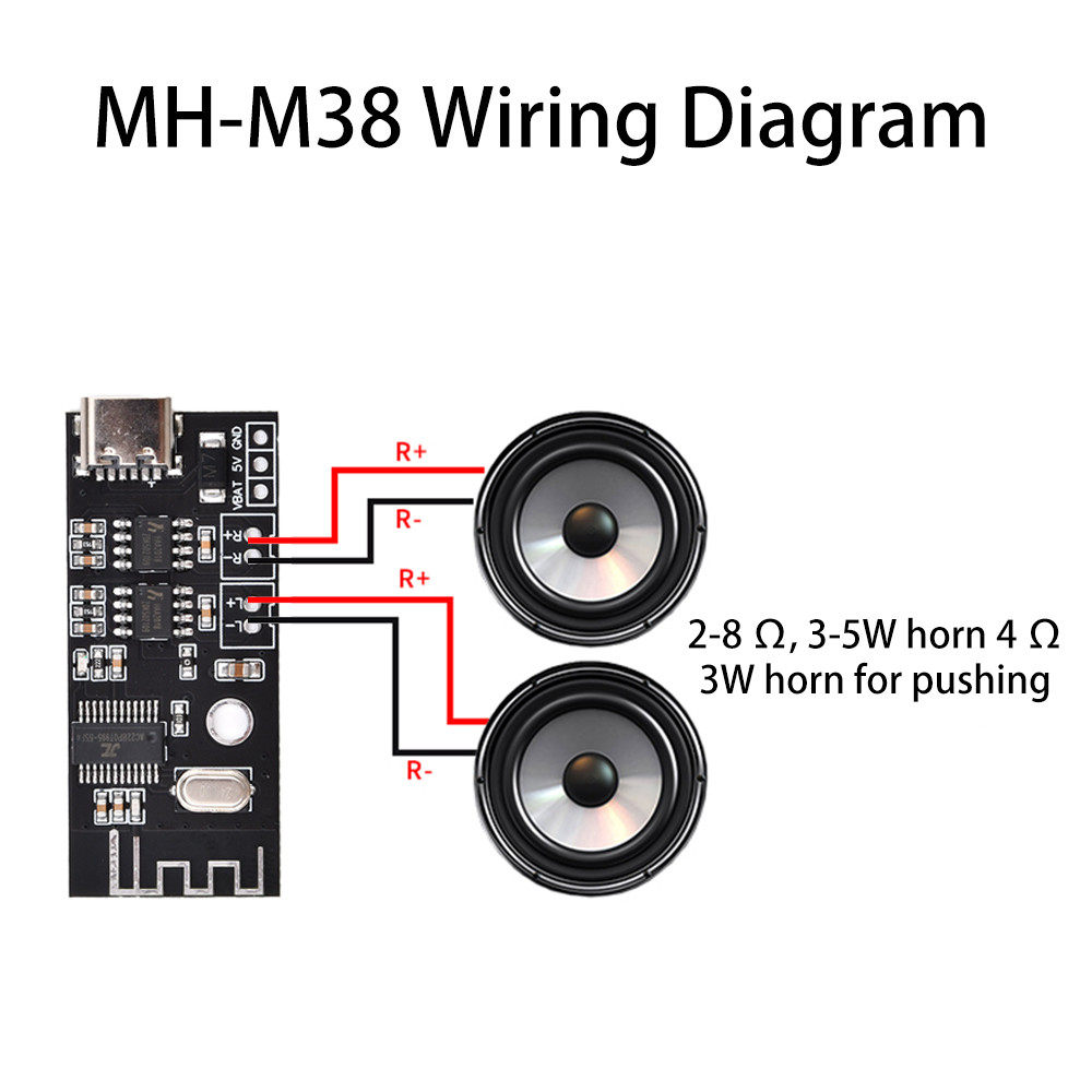 MH-MX38 wireless BT audio module BT Receiver Board Mini Amplifier Audio Stereo Amplifier Module