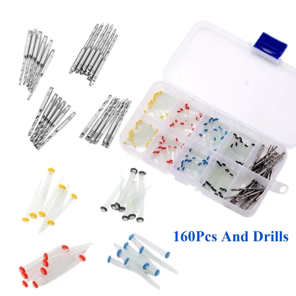 Multi-sizes Dental Fiber Post With Drill Kit Straight Screw Quartz Glass Fiber Resin Post Root Canal