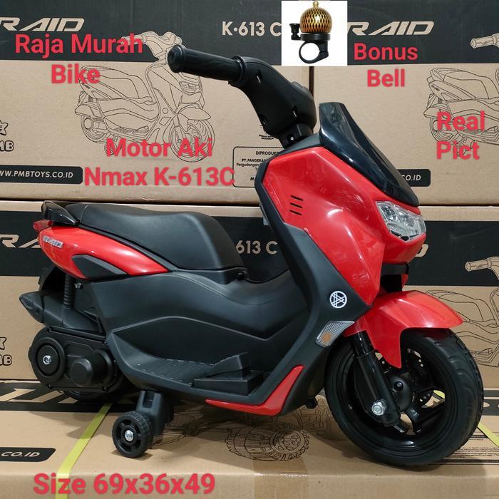 Motor Aki Pmb Nmax Raid K-613C Mainan Anak Motoran Aki Nmax Motor Aki Nmax K613C Pmb
