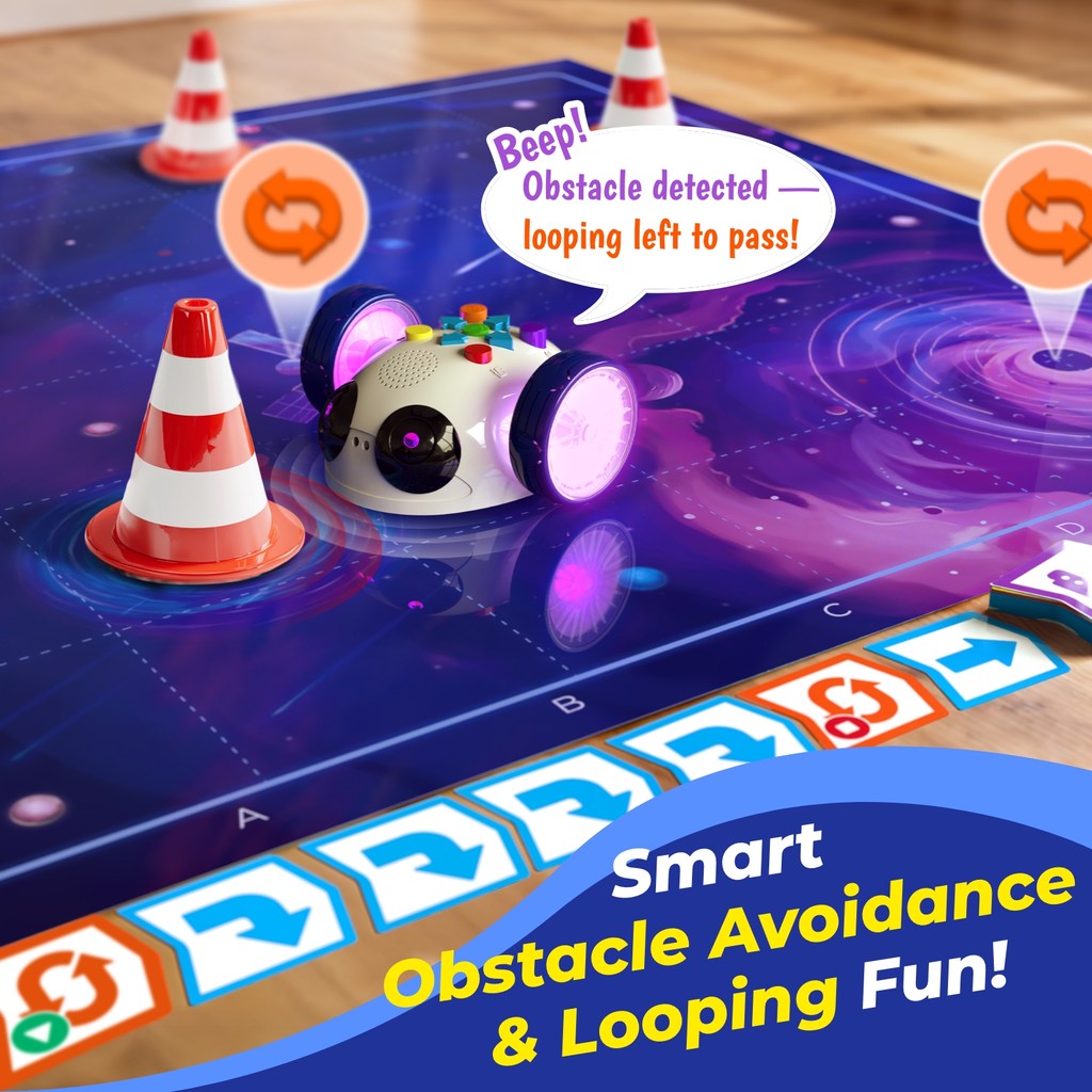 Apitor Robot Wheels Edu Coding Robot Kids Ages 5-7 STEM Toys Robotics Kit Screen-Free Coding