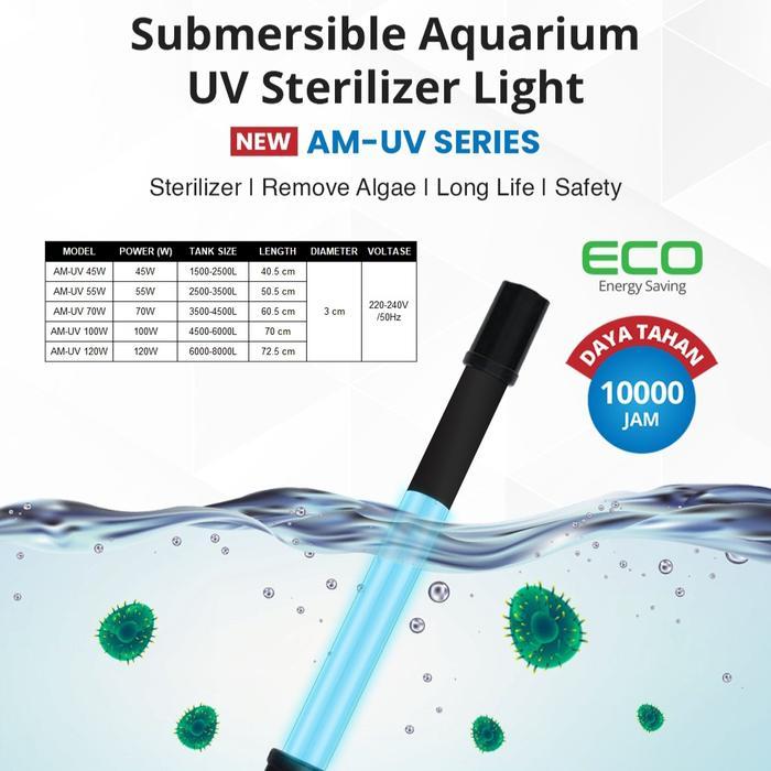 LAMPU UV KOLAM AQUARIUM LAMPU UV STERILISASI ALGAE ARMADA UV KOLAM KOI