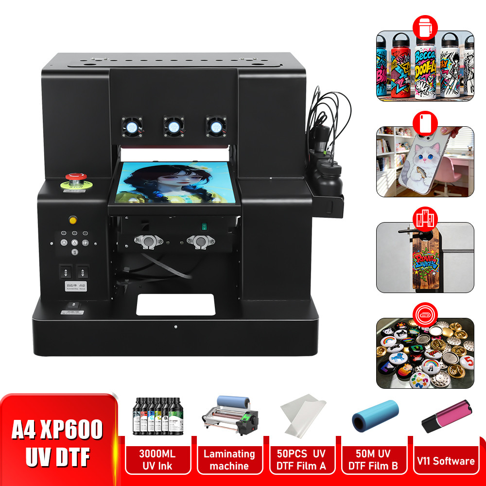 A4 UV Printer XP600 Impresora A4 UV Flatbed Printers A4 UV DTF Sticker Printer A4 UV Printers For