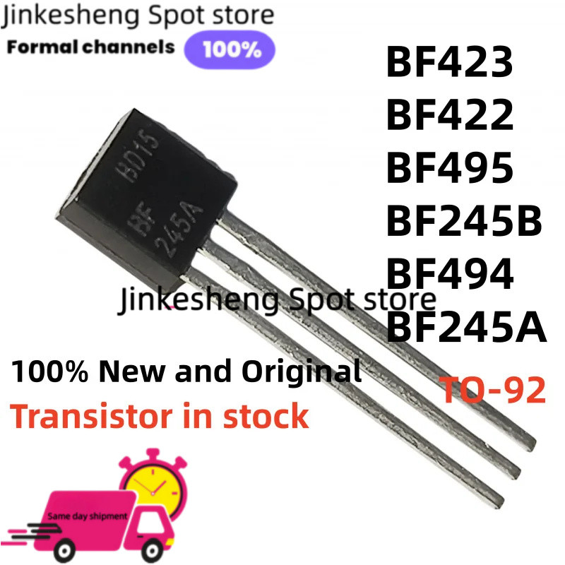 10PCS 100% and Original BF245 BF422 BF423 TO-92 BF245A BF494 BF495 BF245B Transistor in stock