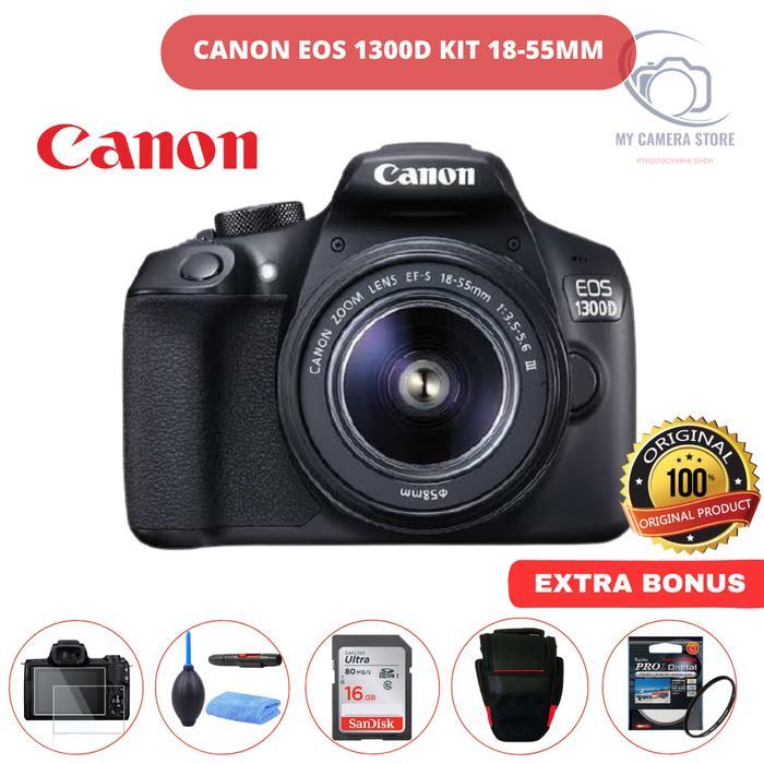 Kamera Canon Eos 1300D Kit 18-55Mm Is Eos1300D Paket Original Terbaru 