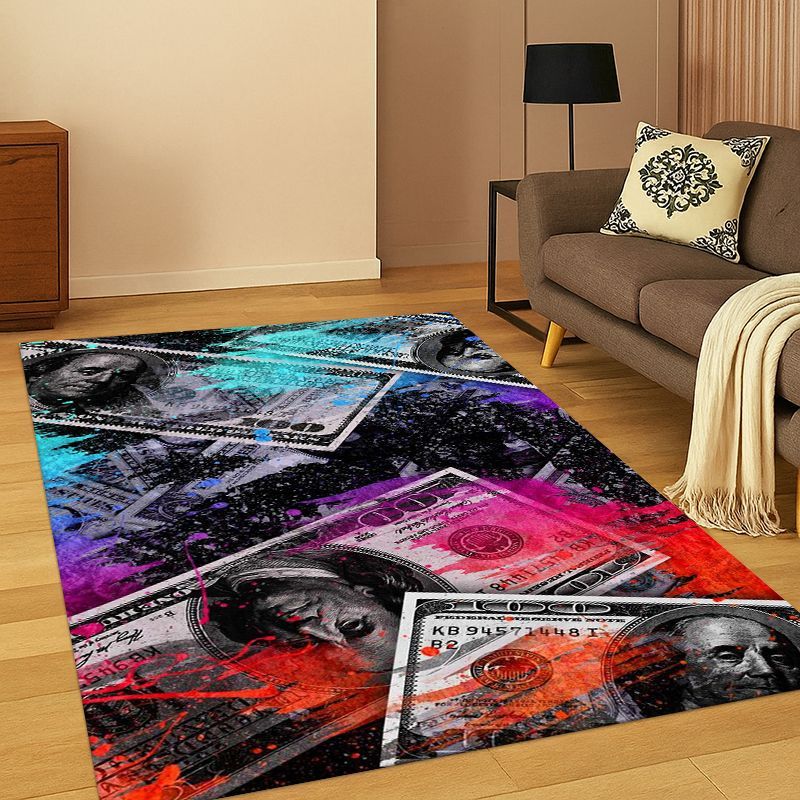 Kartun Dolar Euro Uang Kaya Karpet Karpet untuk Kamar Tidur Ruang Tamu Sofa Ruang Bermain Keset Deko