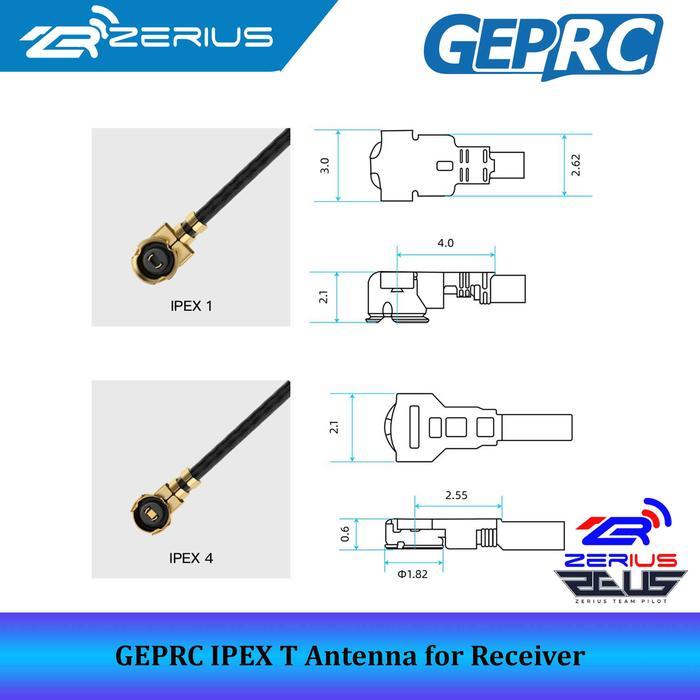 PROMO GEPRC IPEX T 2.4GHz Antenna for Receiver IPEX1 / IPEX4 READY