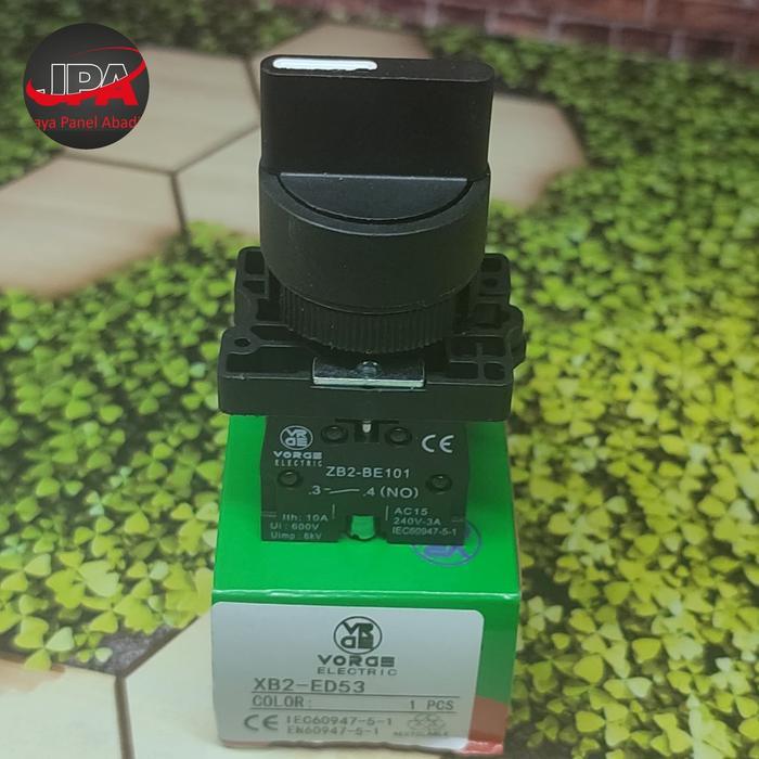 Selector Switch VORGE XB2-ED53 2NO 3 posisi spring return 3posisi