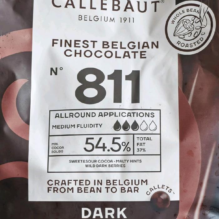 READY Dark Cokelat Callebaut 811 / Coklat Converture Callebaut / Callebaut Dark Chocolate 811 100Gr,