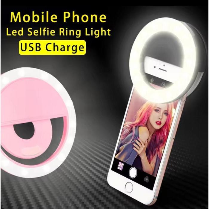 LAMPU LED RING SELFIE 3 MODE CAHAYA / LAMPU LED RING HP KOMPUTER LAPTOP