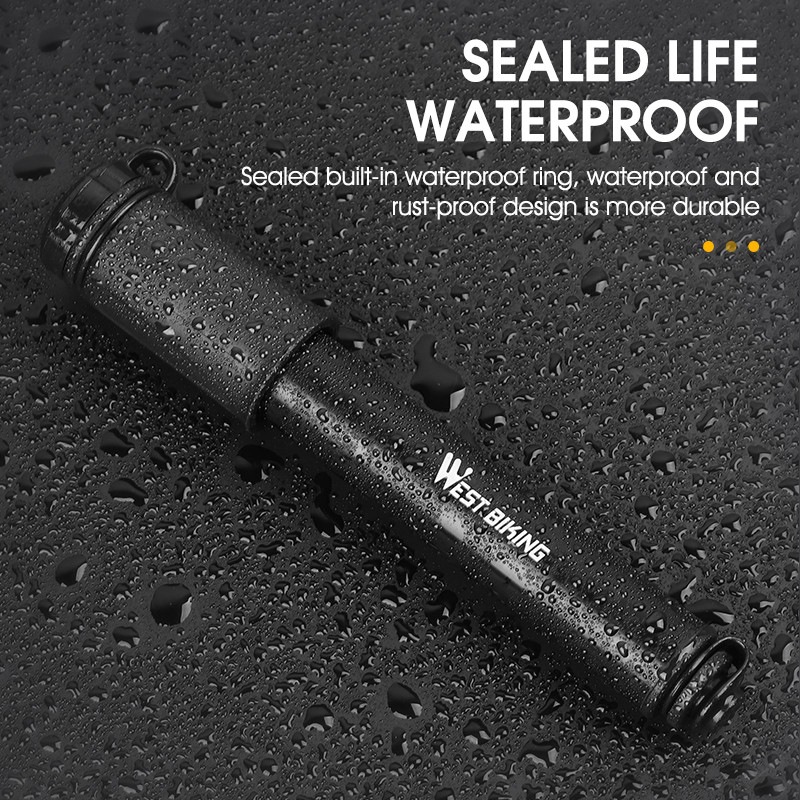 WEST BIKING Pump 120PSI yling Hand Air Pump Tire Inflator Shrader Presta Vae Aessories MTB Pump