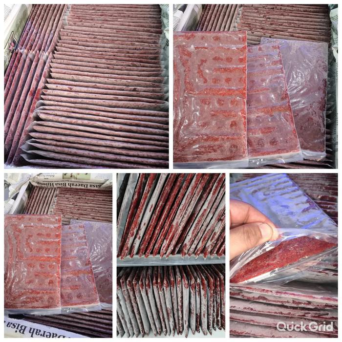 Cacing Beku Cabek Lempeng 1 Kg, Kemasan 250 Gr Fresh, Bersih, Kering Terbaru 