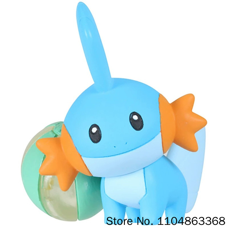 New In Stock TOMY Pokemon Gapon Summer Theme Vol.5 Alolan Raichu Wooper Manaphy Mudkip Figure Anime