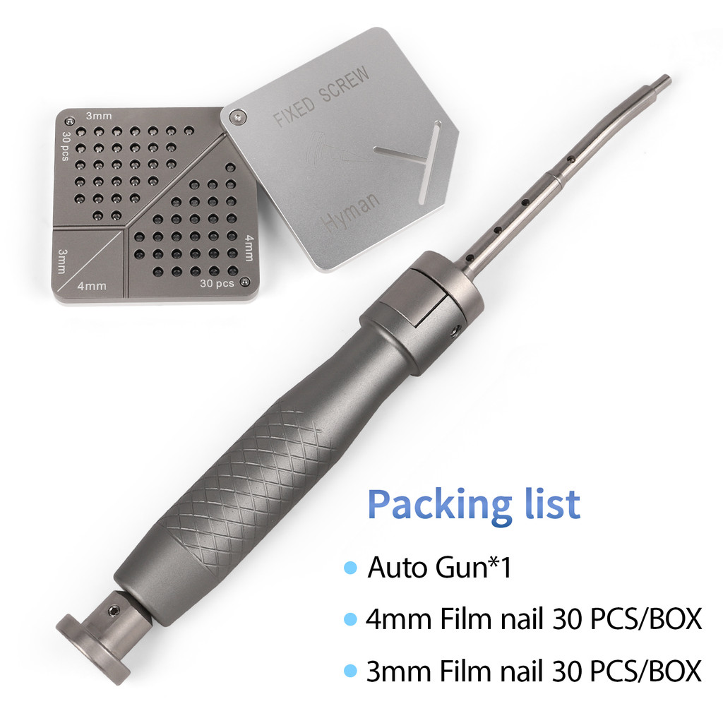 Dental Implant Membrane Tacker Gun, One-Click Automatic Tacker Kit for Fixing Membranes, Includes 60