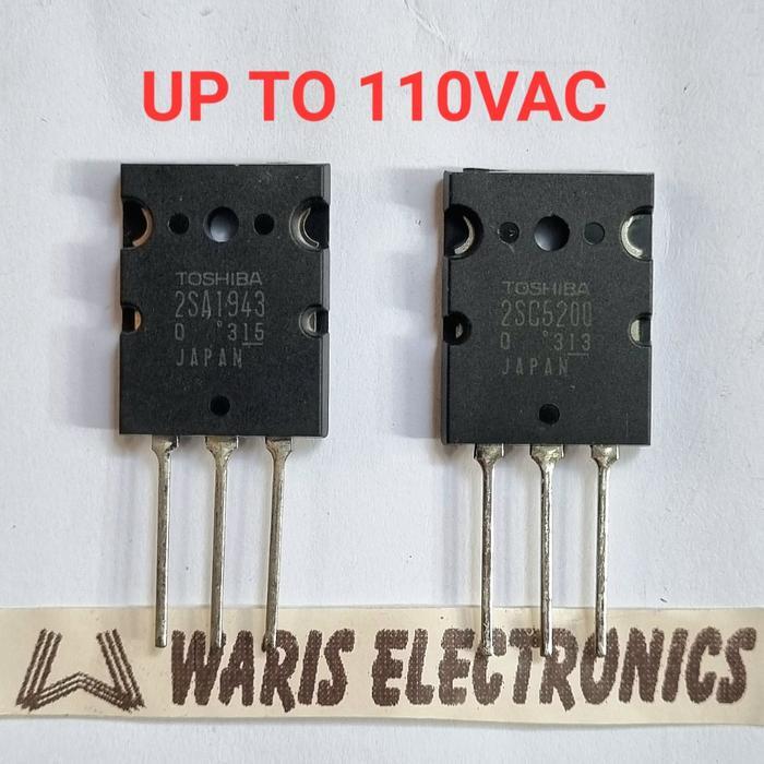 Toshiba 5200 1943 Orinal Japan 110VAC Transistor Toshiba A1943 C5200