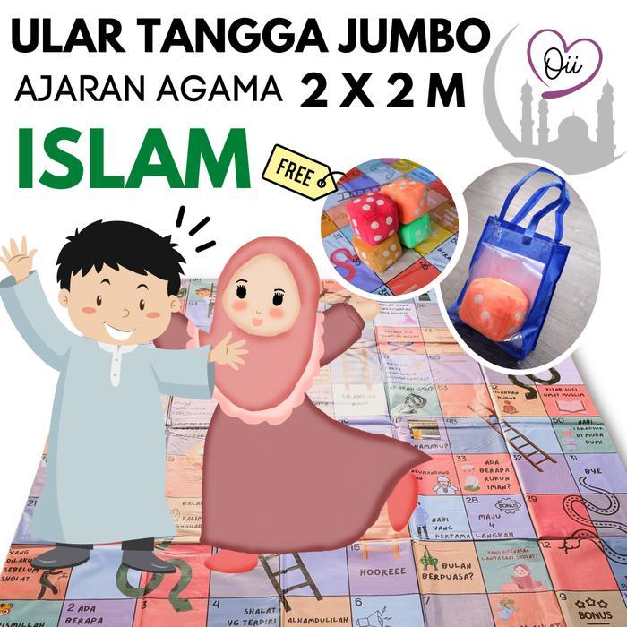new Ular Tangga Jumbo Raksasa Mainan Edukasi Tema Islami