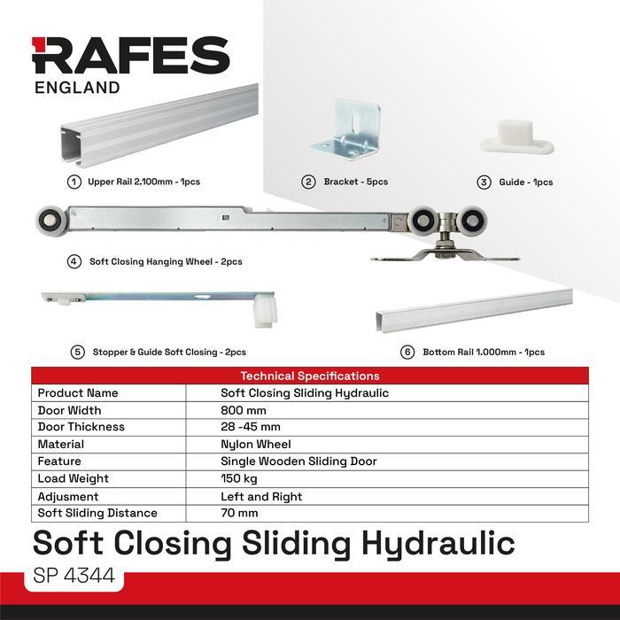 RAFES SLIDING DOOR SLOW MOTION - RAFES SOFT CLOSING SLIDING HYDRAULIC - RAFES PINTU GESER HALUS - SP