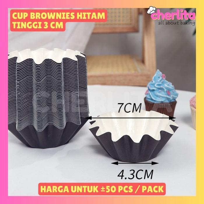 Kertas Cup Brownies Tebal Foodgrade Cupcake Kue Potong Cantik Laminasi