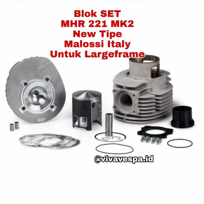 Blok SET MHR 221 MK2 Malossi Italy Untuk Largeframe PX 200 CC