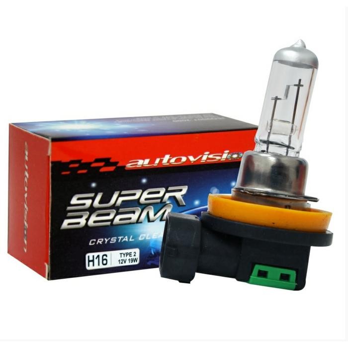 Ready Bohlam Halogen H16 19 Watt Autovision Super Beam Lampu Mobil H16