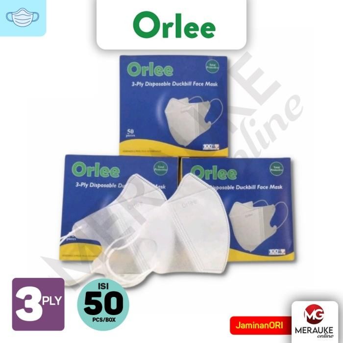 New Masker ORLEE Duckbill Earloop 3 Ply BOX isi 50s