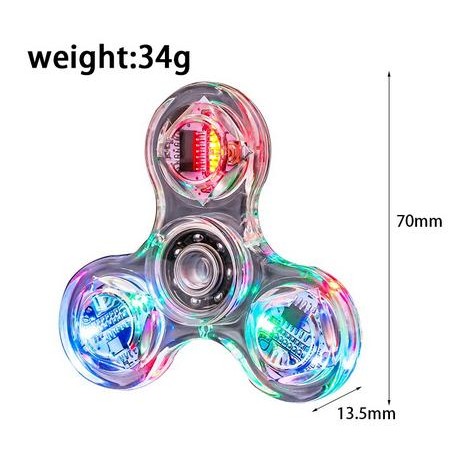 Mainan Figet Spiner Gasing Gangsing Putar Lampu Pelangi Led Light