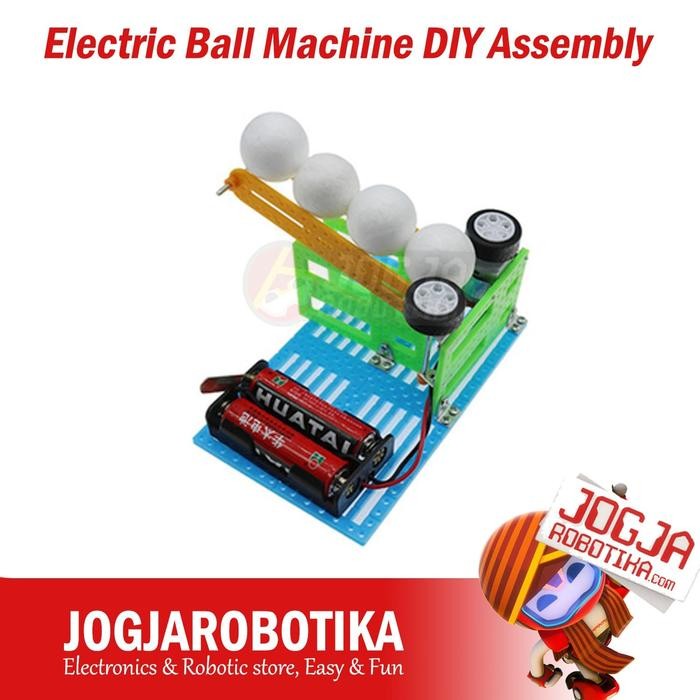 (Best) Electric Ball Machine Launcher Pitching DIY Assembly Mainan Pelontar Bola Edukasi Anak