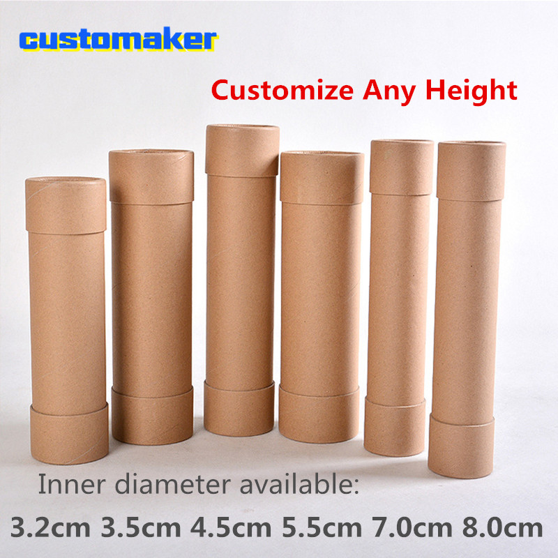 Custom Cardboard Picture Storage Poster Drafting Scroll Holder Kraft Recycled Paper packaging Tube w