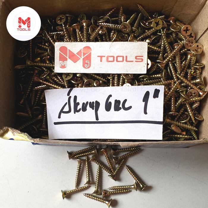 STOK TERBATAS  SKRUP GRC 1" (HARGA/KTK 1.000 PCS) - SKRUP BAJA RINGAN - SELF DRILLING SCREW -