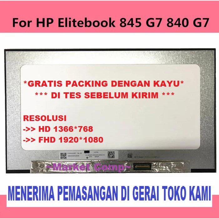 Layar Led Lcd Hp Elitebook 840G7 840G8 840 G7 840 G8 840-G7 840-G8 14"