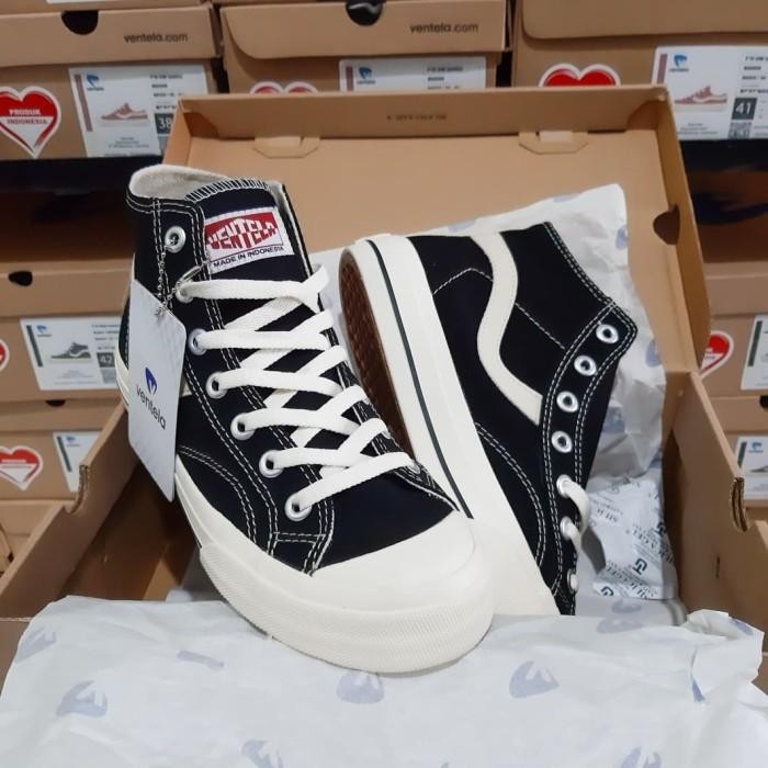 SEPATU VENTELA PUBLIC HIGH TINGGI HITAM Sneakers Shoes PRIA WANITA