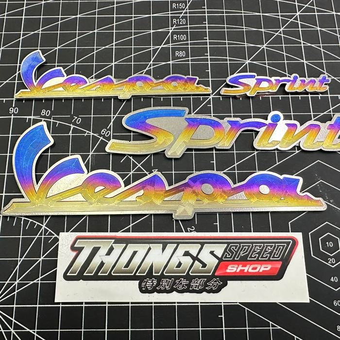 Emblem Body Titanium Vespa Sprint