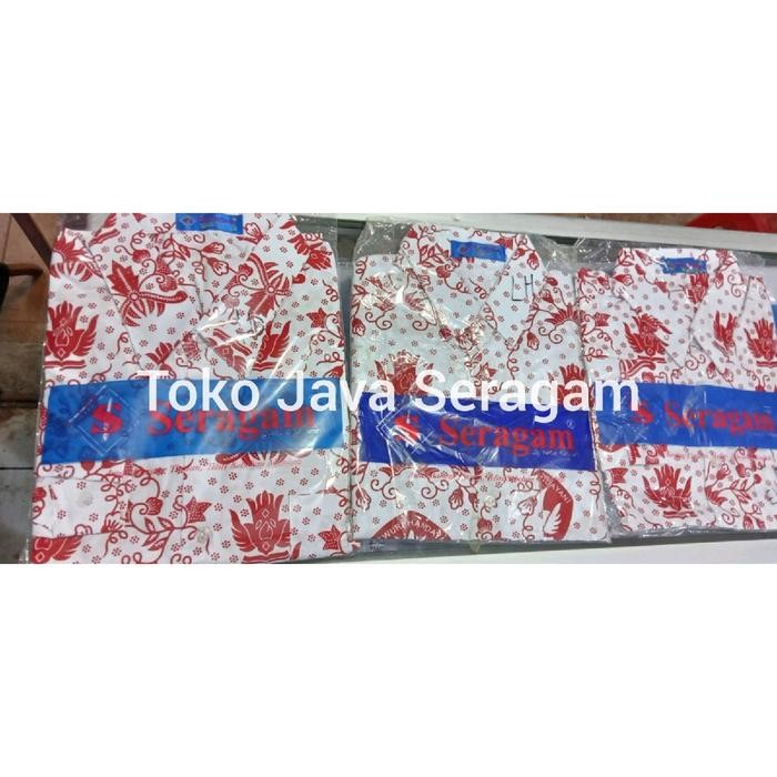 SALE Baju Seragam Batik Tut Wuri Handayani SD Lengan Panjang Pendek Merah Putih Merk Seragam Anak