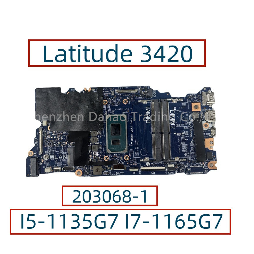 Casing Laptop 203068-1 For DELL Latitude 3420 Laptop Motherboard With I5-1135G7 I7-1165G7 CPU MX450 