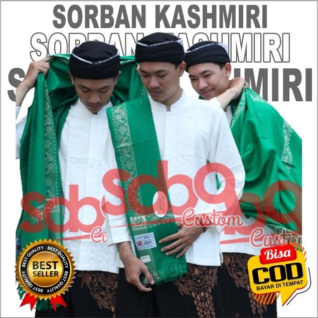 SIAPKIRIM Sorban Yasmin kasiri gold India - Sorban Kasiri gold hijau hitam merah READY STOCK
