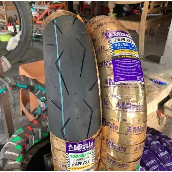 BAN MIZZLE MR 01 SATU SET DEPAN BELAKANG UKURAN 100/80 90/80 VARIO BEAT SCOOPY VARIO 125 VARIO 150