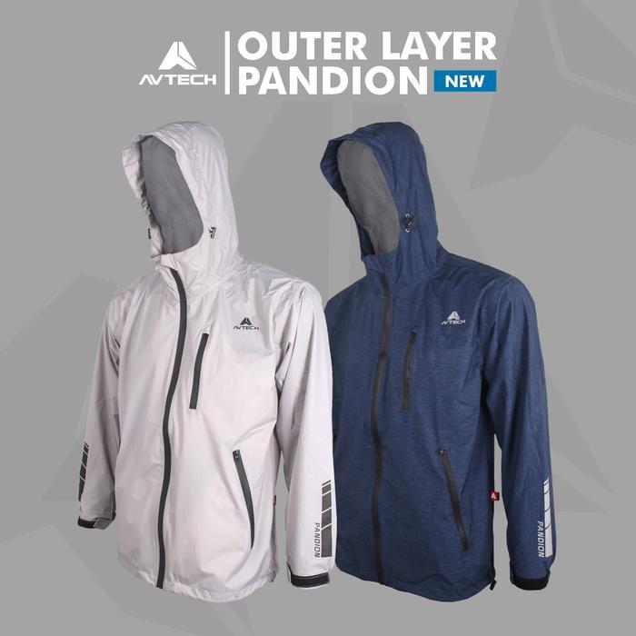 AVTECH - Jaket Windbreaker Water Repellent Outdoor Hiking Gunung Motor Harian Hujan - PANDION