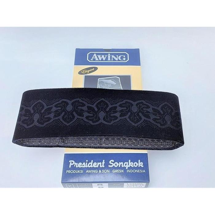 Songkok Awing Elegant Laser Anggrek / Songkok Motif Laser Awing Siap Kirim