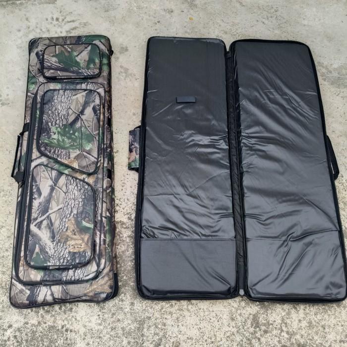 Tas Senapan Kotak Gx Camo 100Cm Plus Saku Pompa