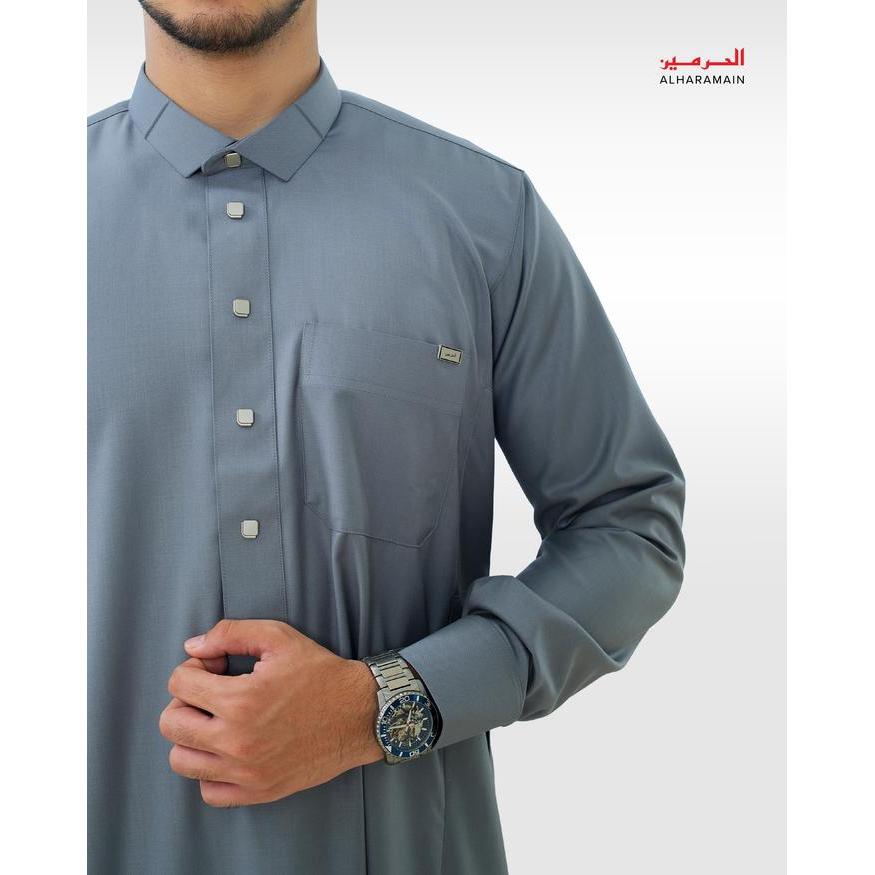yvd1- Al Haramain Series Semi Wol Thobe Akkaf Jubah / Gamis Pria Remaja & Dewasa