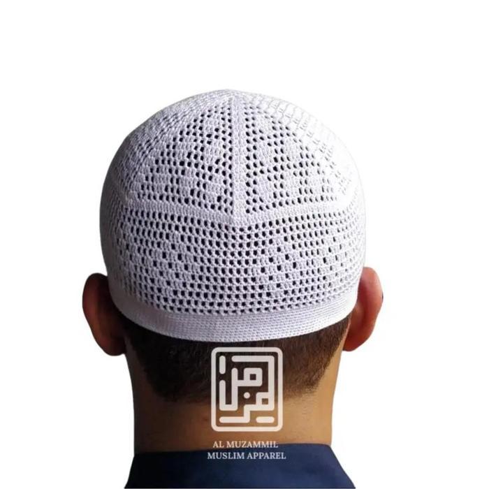 yvd1- Peci Rajut Madinah Al Muzzammil Motif#7 Muslim Kopiah Songkok Haji Dewasa