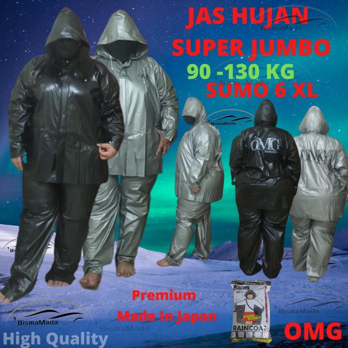 JAS HUJAN MANTEL UKURAN 6XL 6 XL SUPER JUMBO BIG SIZE 90 - 130 KG OMG