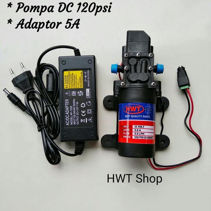 Dinamo Pompa Air Pompa Air DC 12V Paket Adaptor Dinamo Pompa