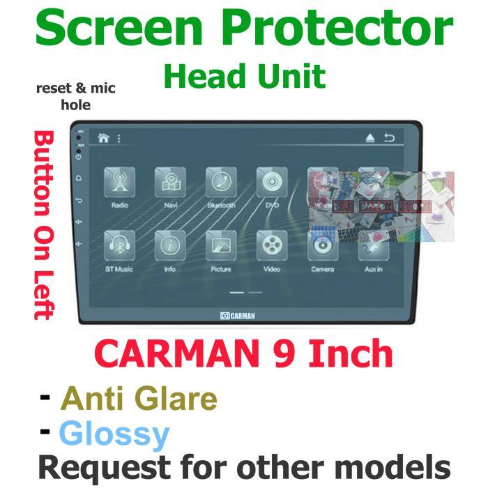 Carman 9 Inch Head Unit Android Screen Protector Guard Left Button