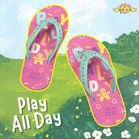 Ready Surfer Girl Play All Day Sandal Sandal Anak-anak Sandal Anak Perempuan Sendal Main Anak Sandal