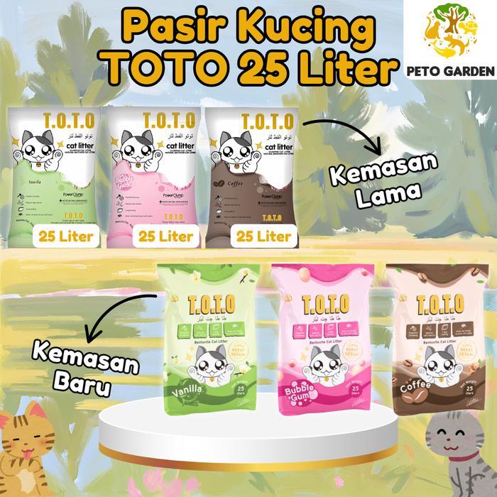 Pasir Kucing TOTO 25 Liter Pasir Gumpal Wangi Kotoran Kucing