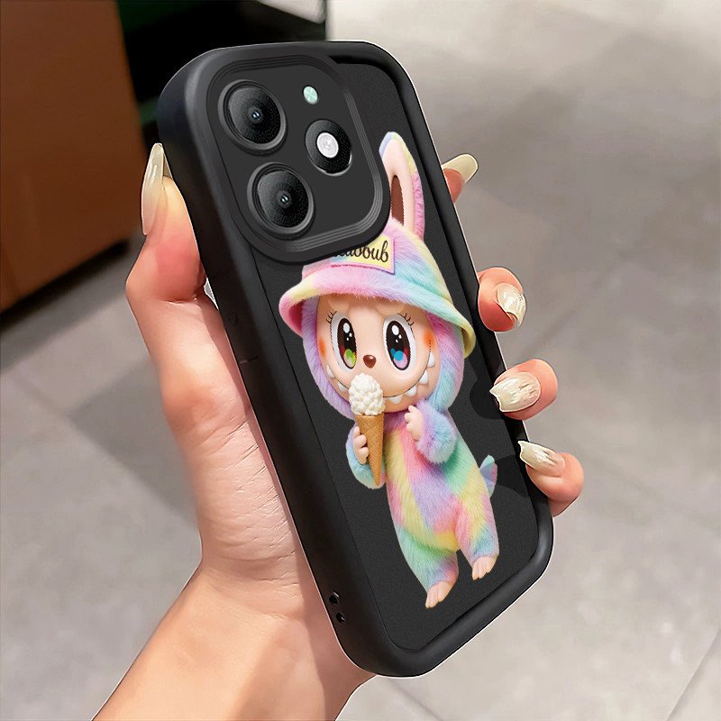 Casing Hp Untuk ITEL A90 Case Boneka Es Krim Pelangi Softcase Fall Prevention Kesing lunak Cesing Ha