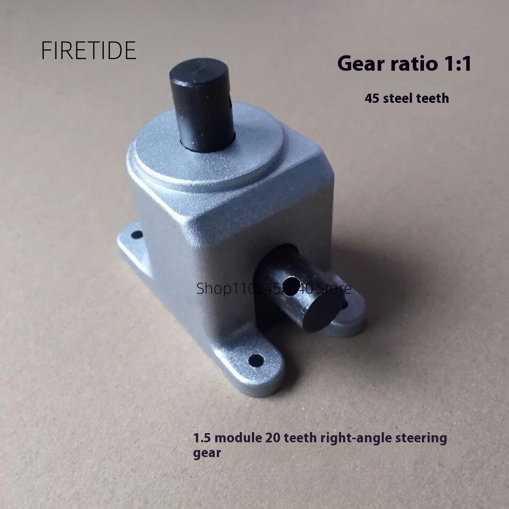 1.5 Module 20 Tooth Right Angle Reversing Gearbox Small Steering Gear 90 Degree Bevel Gear Ratio 1:1