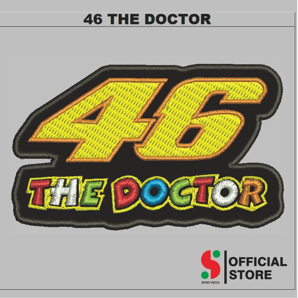 SPORT-02 PATCH LOGO/EMBLEM VALENTINO ROSSI LOGO 46 THE DOCTOR RACING